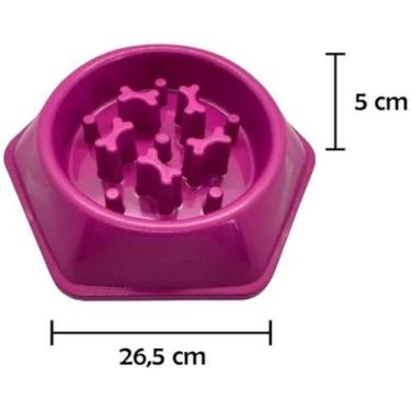 Imagem de Comedouro Lento Pet Cachorro Comer Devagar Interativo Vermelho - 2dpet