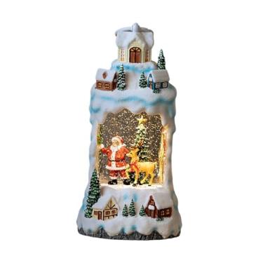 Imagem de Ｂｅｓｇａ Coleção de Abajures de Mesa com Globo de Neve em Estilo Vila Natalina, Enfeite para Quarto, Escritório, Prateleira ou Escrivaninha, Papai Noel E Alce