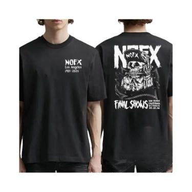 Imagem de Camiseta De Algodão Com Estampa Da Banda De Rock NOFX, Unissex, Mascul