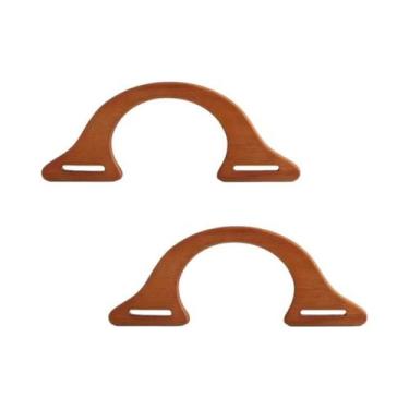 Imagem de Bolsa De Praia Arqueada De Carvalho Feita À Mão 2PCS Bolsa Decorativa 