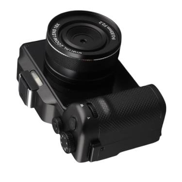 Imagem de Câmera de Vídeo Digital 4K, Sensor CMOS 56MP HD 60FPS Material ABS Zoom Digital 18X Fidelidade Sem Fio, Câmera Digital Retro Micro SLR para Fotografia, Vlogging de Viagens, Webcam