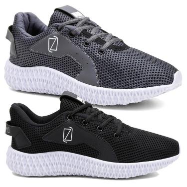 Imagem de Kit 2 Tênis Para Corrida e Academia Masculino Solado Flex Super Leve-Masculino