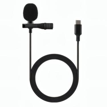 Imagem de Microfone lapela usb-c 1,5m preto md9