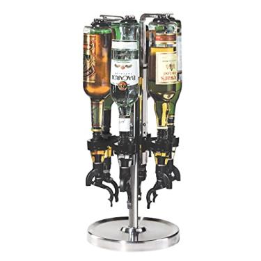Imagem de OGGI Dispensador de bebidas alcoólicas, 6 garrafas, aço inoxidável