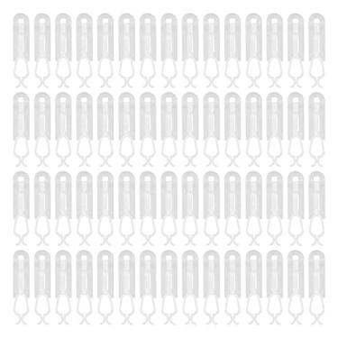 Imagem de Clipes de Decoração, Mini Clipes de Decoração Transparentes, 60 PeçAs Clipes de Luz de Natal de PláStico FlexíVel à Prova d'áGua Pequenos Clipes de Luz de Natal Ganchos para Decoração de áRvore de (Branco)