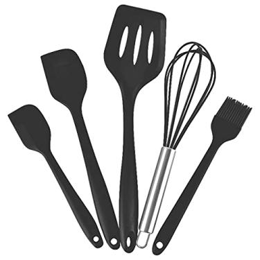Imagem de Moochy Conjunto de utensílios de cozinha de 5 peças para cozinha Conjunto de utensílios de cozinha de silicone Conjunto de utensílios de cozinha antiaderentes Conjunto de utensílios de cozinha resist