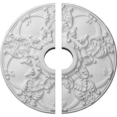 Imagem de Ekena Millwork Medalhão de Teto Norwich 45,72 cm de diâmetro externo x 8,89 cm de ID x 3,81 cm, Divisor, 18"OD x 3 1/2"ID x 1 3/8"P (Fits Canopies up to 4 1/2"), Factory Primed