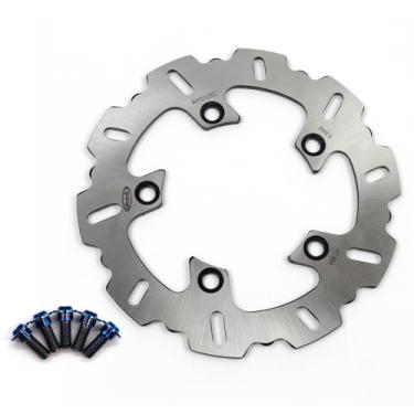 Imagem de Rotor de disco de freio traseiro com parafusos de montagem para Yamaha YZF R6 2003-2019, YZF R1 04-14 e 15-21, R1M 15-20, MT-10 FZ-10 ABS 16-20, MT10 SP FZ10 ABS 17-18, acessórios de motocicleta