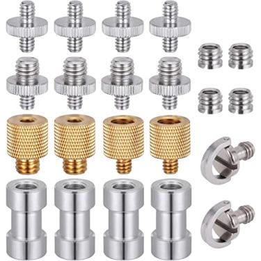 Imagem de KWOKWEI Adaptador De Parafuso Para Câmera, 22 Peças, Conjunto Montagem 1/4" Tripé 3/8", Conversor, Metal Monopé, Cabeça Esférica, Suporte Luz