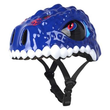 Imagem de Capacete de bicicleta infantil infantil, capacetes de dinossauro 3D para meninos e meninas, bebês/bebês para crianças de 1/2/3/4/5/6/7/8 anos de idade, leve, ajustável, multiesportes, bicicleta