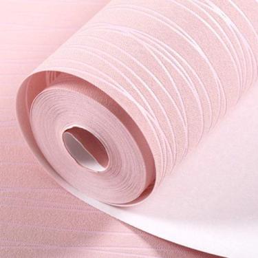 Imagem de Papel de parede Roll Light Pink Home Listrado Antibacteriano - Omkarsy