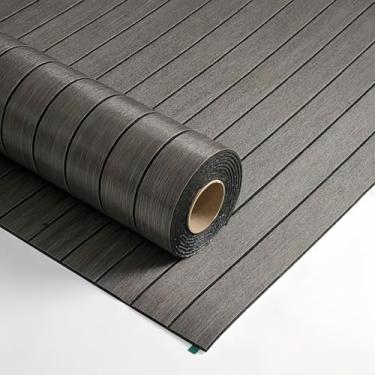 Imagem de Papel de parede 2,8 mm de espessura imitação de grão de madeira adesivo de parede autoadesivo à prova d'água e à prova de umidade 3D decoração de parede e renovação adesivo de nogueira preta 40 * 300