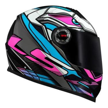 Imagem de Capacete LS2 FF358 XDRON PINK CYAN, 54