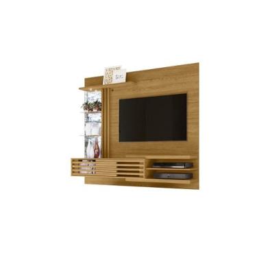 Imagem de Painel Para TV Até 55 Frizz Supreme Cumaru Brilho com LED Espelhos e P