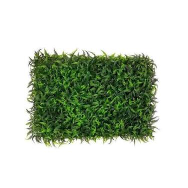Imagem de KIT 10 PLACAS GRAMA SAMAMBAIA JARDIM VERTICAL VERDE 40X60cm - Flor Art