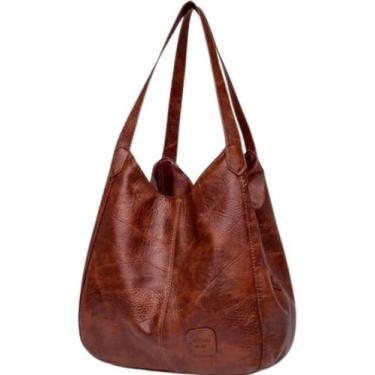 Imagem de Bolsa Feminina Ombro Couro Viagem Trabalho Passeio Linda - AlwyStore, 