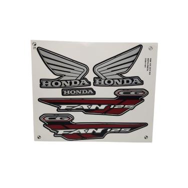 Imagem de Kit Jogo Adesivo Faixa Cg 125 Fan Ks 2015 Preto