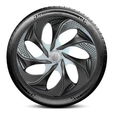 Imagem de Calota 4201 Peugeot Aro 14 Grafite Prata Evo Escolha o carro