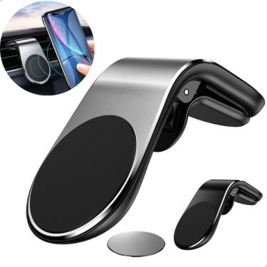 Imagem de Suporte Automotivo para Celular com Ímã 360°- Ideal para GPS e Celular
