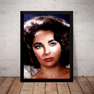 Imagem de Quadro Decorativo Foto Elizabeth Taylor Moldura - Fanarte