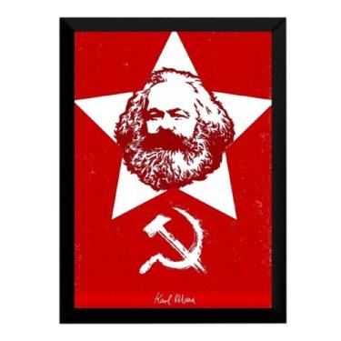 Imagem de Quadro Karl Marx Filósofo Revolucionário Arte Comunismo - Fanarte