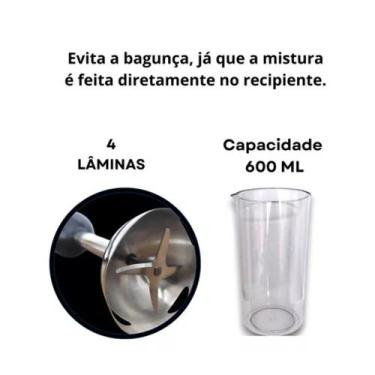 Imagem de Mixer Triturador  Aço Inoxidável Vitamina  Eletrodomésticos Prático - 