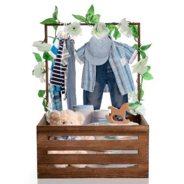 Imagem de Armário de Chá Vintage Acshio de Madeira para Bebê