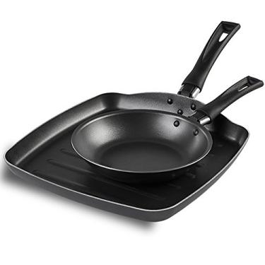 Imagem de Conjunto Gril 24 cm e Frigideira 18 cm, Garlic, Grafite, Brinox