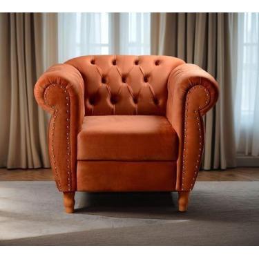Imagem de Sofá Nobreza Poltrona Chesterfield Vintage Retrô Clássico - Bella Deco