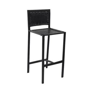 Imagem de Banqueta Ascoli de Alumínio e Fibra Sintética - Sarha Móveis