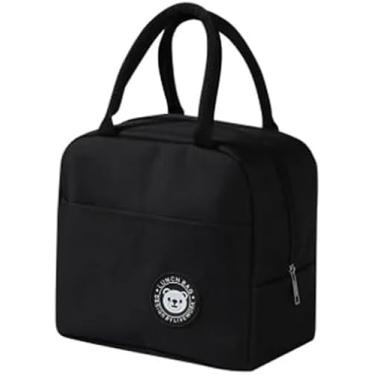 Imagem de Bolsa Sacola Térmica Lancheira Marmita Academia Trabalho - Quente e Frio (Cor Preta)