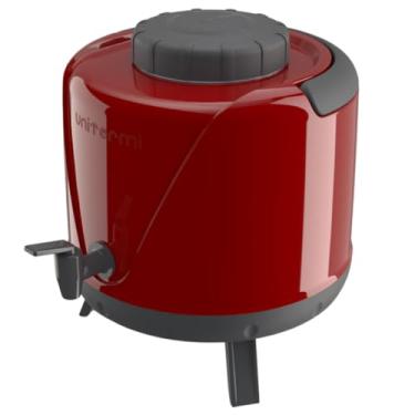 Imagem de Garrafão Botijão Térmico 5 Litros Galão Garrafa Térmica com Torneira Pezinho Unitermi (VERMELHO)