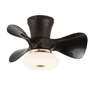 Imagem de Ventiladores de teto com luzes e controle remoto Silent Mini Led Ventilador de teto regulável Lustre 64W Ventilador de teto reversível com temporizador de 6 velocidades com iluminação para s