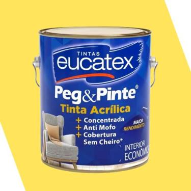Imagem de Tinta para parede Peg Pinte 3,6L Sem Cheiro Anti Mofo Eucatex, Caju Pi