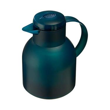 Imagem de Garrafa Térmica Translúcida 1L Quick Press Samba Emsa Petróleo