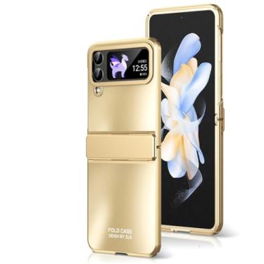 Imagem de Capa fosca fosca para samsung z flip 4 5g, capa protetora para samsung galaxy z flip 4 flip4 zflip4, dourada, para samsung z flip 4