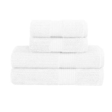 Imagem de Kit Jogo de Toalhas Buddemeyer 4 Peças Banho e Rosto Fio Penteado Cane