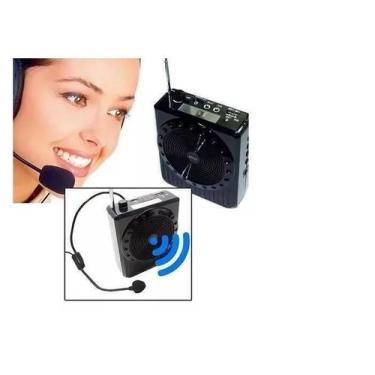 Imagem de Amplificador de Voz Megafone com Microfone e Rádio FM para Professores