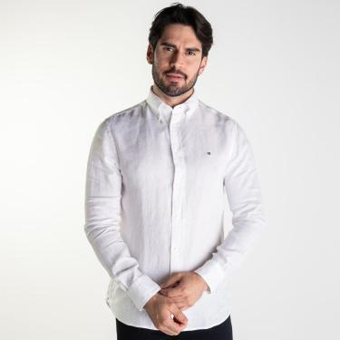 Imagem de Camisa Linho Tommy Hilfiger Premium Branca-Masculino
