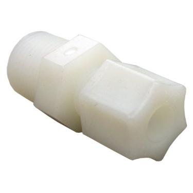 Imagem de LASCO Adaptador de rosca macho 19-5025 de compressão com tubo de 1,27 cm de diâmetro externo e rosca macho de 9,5 mm de espessura, nylon