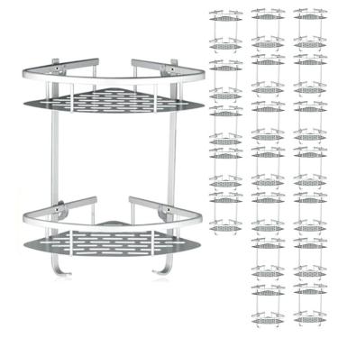 Imagem de Suporte de Shampoo Aluminio 20 unidades Sabonete Rack de Banheiro Prateleiras Parede
