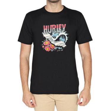 Imagem de Camiseta Hurley Silk Floral Wave Preta