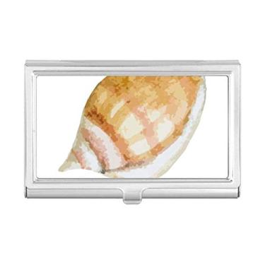Imagem de Porta-cartões de visita com ilustração colorida de caracol marinha