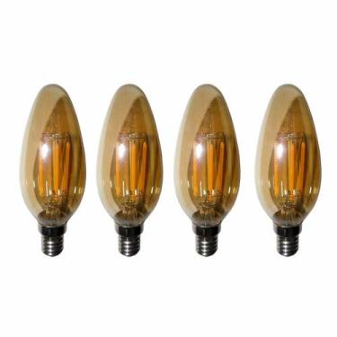 Imagem de Lampadas de Led Kit 4 Multi Filamento Bivolt 30W Iluminação Retro Vint