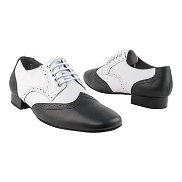 Imagem de Very Fine Zephyr Latin Ballroom Salsa Tango Waltz Smooth Swing Two Tone Tênis de dança masculino, Preto e branco, 41