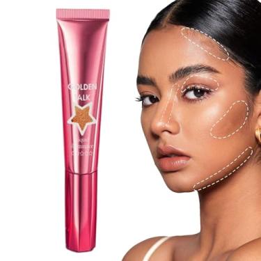 Imagem de Iluminador Líquido, Brilho Iluminador Facial,Marcador Iluminador Líquido 18mL Leve - Creme iluminador de maquiagem iluminador de longa duração para todos os tipos e tons de pele
