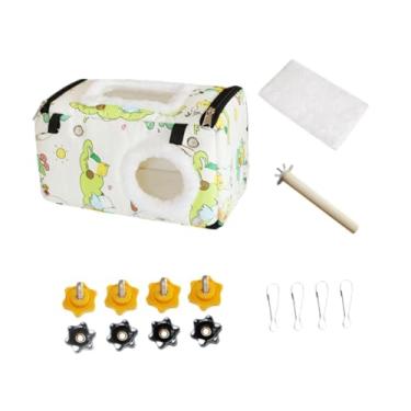 Imagem de Generic pendurado rede cama pássaro casa quente pendurado pássaros hideaway caverna para arara, cobaias periquitos, L