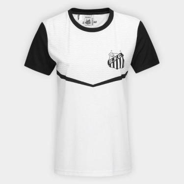 Imagem de Camisa Santos Braziline Feminina, Branco, G