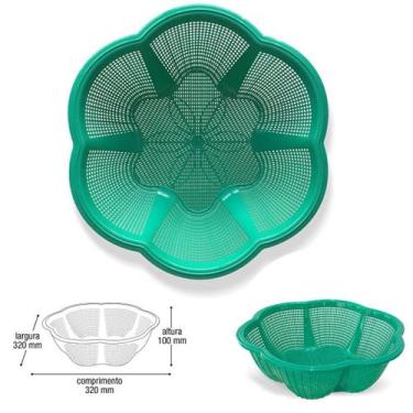 Imagem de Cesto Fruteira De Centro de Mesa Cor Verde Plastico Arqplast