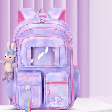 Imagem de Mochila Escolar De Grande Capacidade Meninas Escola Material Escolar Volta As Aulas